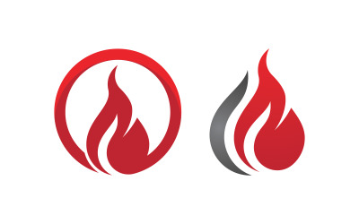 Flames Logo simgesi illüstrasyon vektör tasarım şablonu v.44