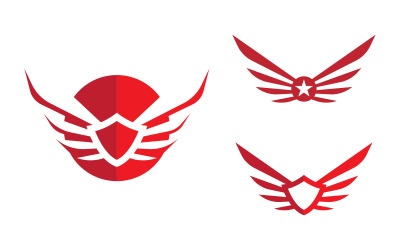 Modèle de logo d&amp;#39;icône d&amp;#39;aile d&amp;#39;aigle et de faucon v.30