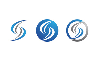 Modèle vectoriel de conception de logo de lettre S d&amp;#39;entreprise vv.24