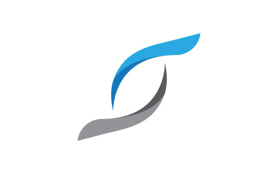 Modelo de vetor de design de logotipo de letra S comercial vv.23