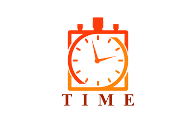 Unique Clock Logo Design Template