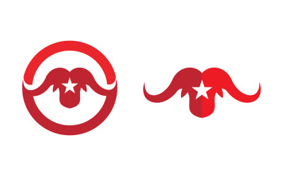 Illustrazione vettoriale del modello del logo del corno del Toro v.7
