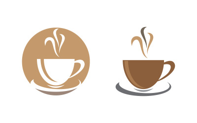 Modelli di logo per caffetteria Illustrazione vettoriale v.7