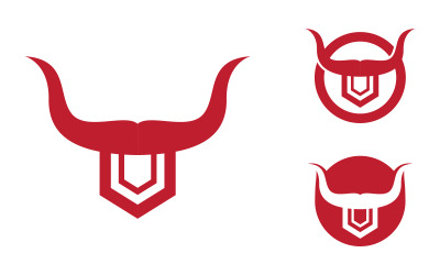 Plantilla de logotipo de cuerno de Tauro, ilustración vectorial, diseño v.2