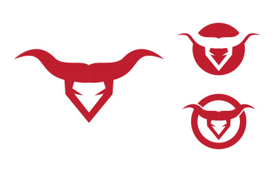 Taurus Horn logó sablon vektoros ikon illusztráció tervezés v.1