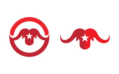 Taurus Horn Logo Vorlage Vektorsymbol Illustration Design v.7