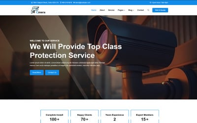 Cmera - CCTV & Security Camera, Software, Website, Apps, Technology WordPress Theme