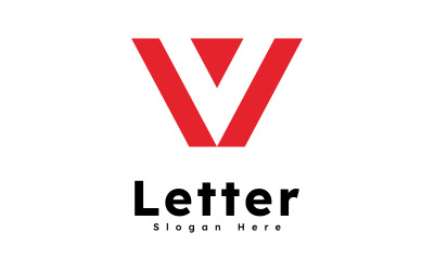 Шаблон логотипа V Letter Business Vector icon V0