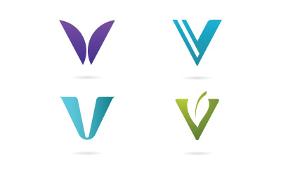 Шаблон логотипа V Letter Business Vector icon V13