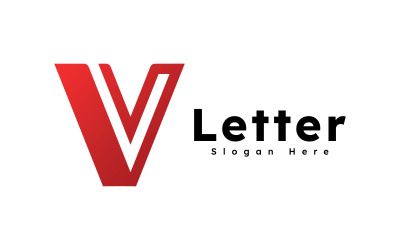 Шаблон логотипа V Letter Business Vector icon V1