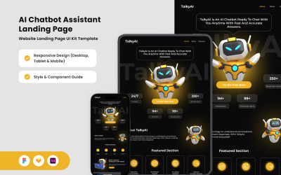 TalkyAI – AI Chat Assistant Landing Page