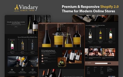 Vindary – Il tema Shopify Premier per vino, liquori e bevande artigianali