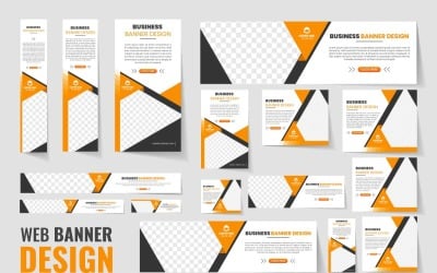 Web banner set creative standard  of different sizes