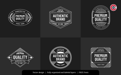 Badges et logos de style géométrique