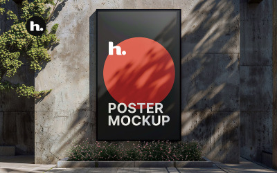 Mockup di pannello murale PSD - Modello di pannello murale realistico vol001