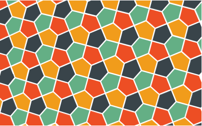 Polygon Colorful Seamless Pattern Background
