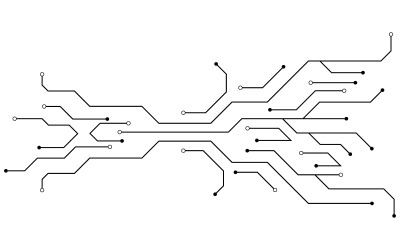 Modelo de design de ilustração moderna de circuito digital v.4