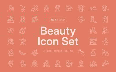Modern Beauty Icon Art Set