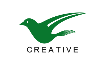 Modern Flying Bird Logo Template