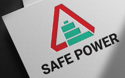 Safe Power Energy Saving Triangle Logo Template