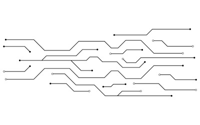 Digital Circuit Modern illustration design template v.13