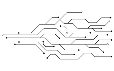 Digital Circuit Modern illustration designmall v.11