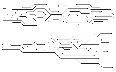 Digital Circuit Modern illustration designmall v.15