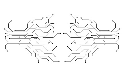 Digital Circuit Modern illustration designmall v.21