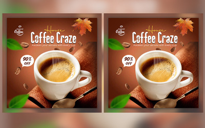 Kaffe design för sociala medier
