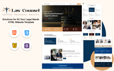 Modèle de site web HTML pour avocats et cabinets juridiques | Bootstrap 5