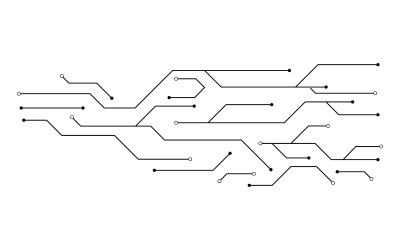 Modelo de design de ilustração moderna de circuito digital v.10