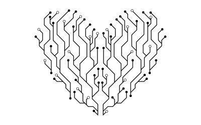 Шаблон дизайна современной цифровой схемы v.32