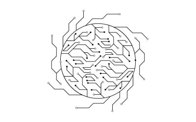 数字电路现代插画设计模板 v.22