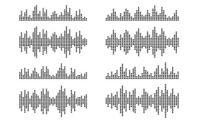 Sound Wave Music illustration design template v.3