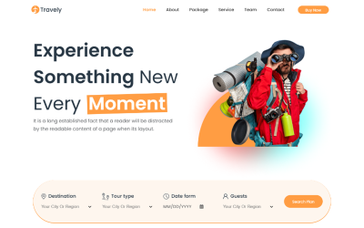 Travely | Modelo de página de destino HTML para reserva de viagens