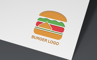 Burger logotyp koncept designmallar