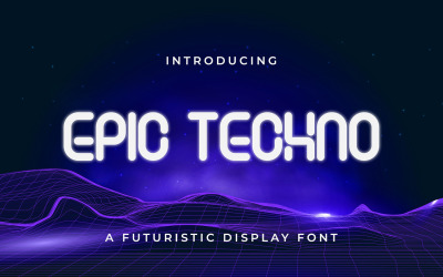 Epické techno moderní futuristické písmo