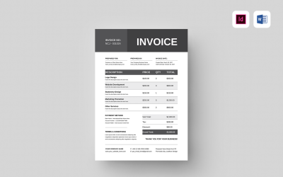 Invoice Template | Microsoft Word &amp;amp; Adobe Indesign