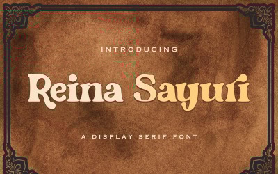 Police Serif d&amp;#39;affichage Reina Sayuri