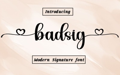 Tipo de letra Badsig Signature