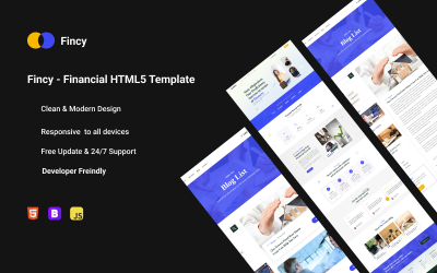 Fincy - Finansiell HTML5-mall
