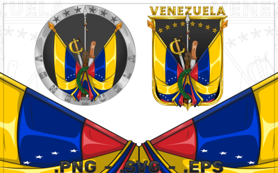 Flags Of Venezuela With Framed Weapons