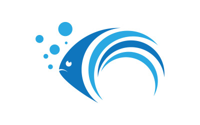 Ilustração de ícone de peixe - Modelo de design de logotipo v.16