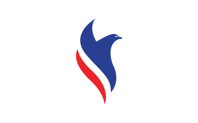 Ikona skrzydła orła jastrzębia ilustracja logo projekt v.5