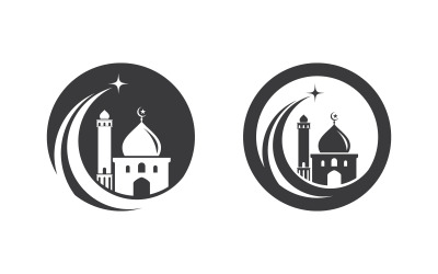 Mosque Islamic Vector logo illustration Malldesign v.11