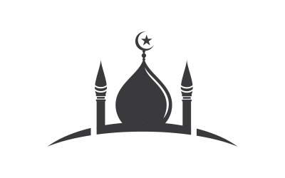 Mosque Islamic Vector logo illustration Malldesign v.14