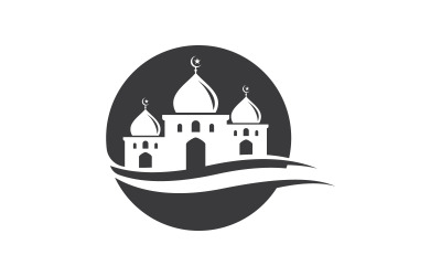 Mosque Islamic Vector logo illustration Malldesign v.17