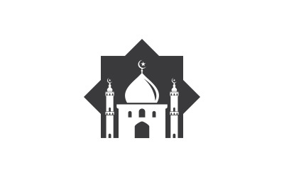 Mosque Islamic Vector logo illustration Template design v.10