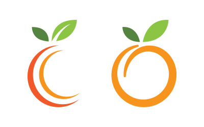 Projekt logo świeżego soku pomarańczowego Szablon ikony wektorowej v.1