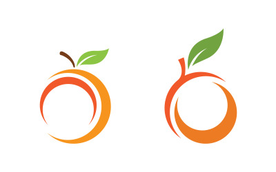 Projekt logo świeżego soku pomarańczowego Szablon ikony wektorowej v.2
